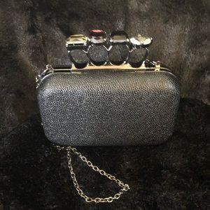 Cool knuckle clutch purse w/ detachable strap